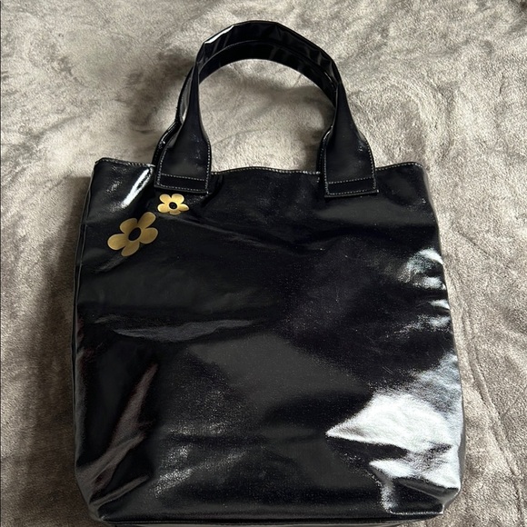 Marc Jacobs Black and Gold Floral Tote Bag - Picture 2 of 7